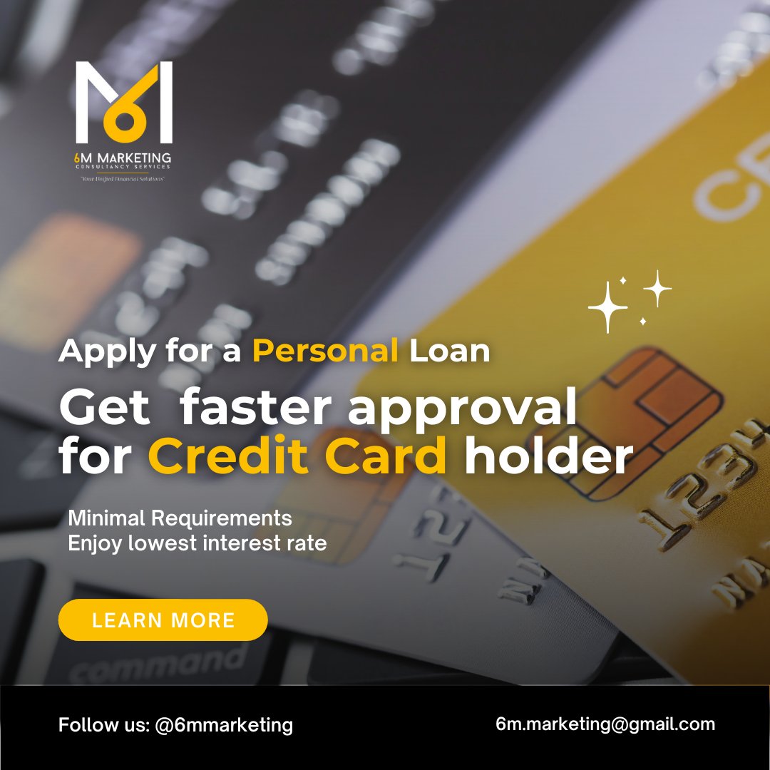 6mMarketing's tweet photo. Get Approved Faster! CC holders!
Get extra cash in a flash!
Hassle-free online application!
with minimal documents required.
Send a message now!
#6MMarketing #creditscore #creditcard https://t.co/GnO6wRiF1j
