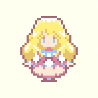 毎日ドット絵チャレンジ、11月28日は「虫かぶり姫」から、エリアーナさん。#ドット絵 #pixelart 