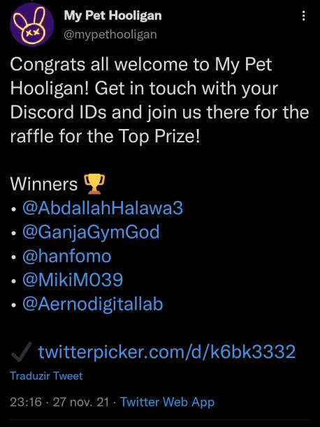 Yesterday marked 1 year since I was so lucky to win this raffle, which opened the door to the wonderful world, way down the Rabbit Role, of <a href="/mypethooligan/">My Pet Hooligan</a> and <a href="/amgistudios/">AMGI Studios</a>. ♥️

So, take a thread! 🧵

P.S. I'm still waiting for the Top Prize raffle. Damn you, <a href="/luke_skyhopper/">Skyhopper</a>! 😅