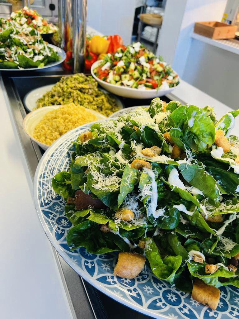 #MotivationalMonday. It’s been a busy term but here’s a look at some of the healthy food that’s been on offer and provided as part of our open days. Vegetarian and meat options with fresh and vibrant flavours. @NWC_Catering @Thomas_Franks_ #schooldinners #healthyeating