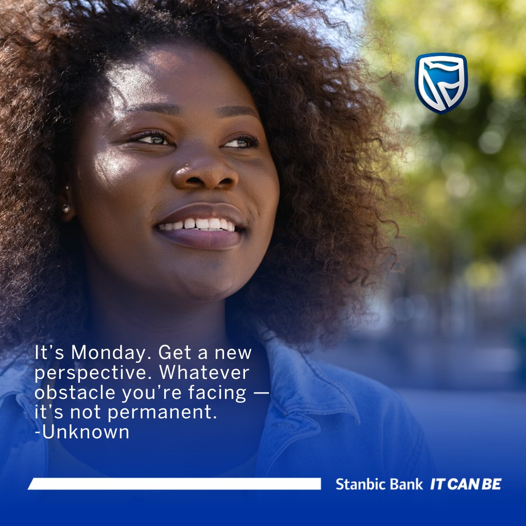 StanbicBankZM's tweet photo. Good morning! It's time to #JumpStartMonday and get some motivation to carry us through the week.
#ItCanBe https://t.co/jvI0q0lVip