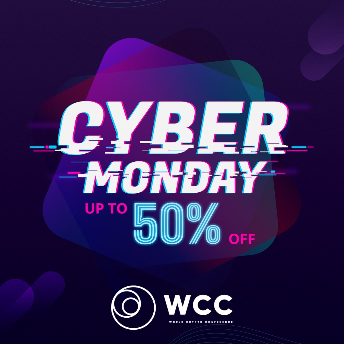 WorldCryptoC's tweet image. IT’S CYBER MONDAY!💥

And we’ve increased our discount to 50% off on all of our passes! Only valid today! 🎟️ 

Get your WCC ticket for a reduced price here 👉🏼 guts.events/e5b4m9/r3hbfz