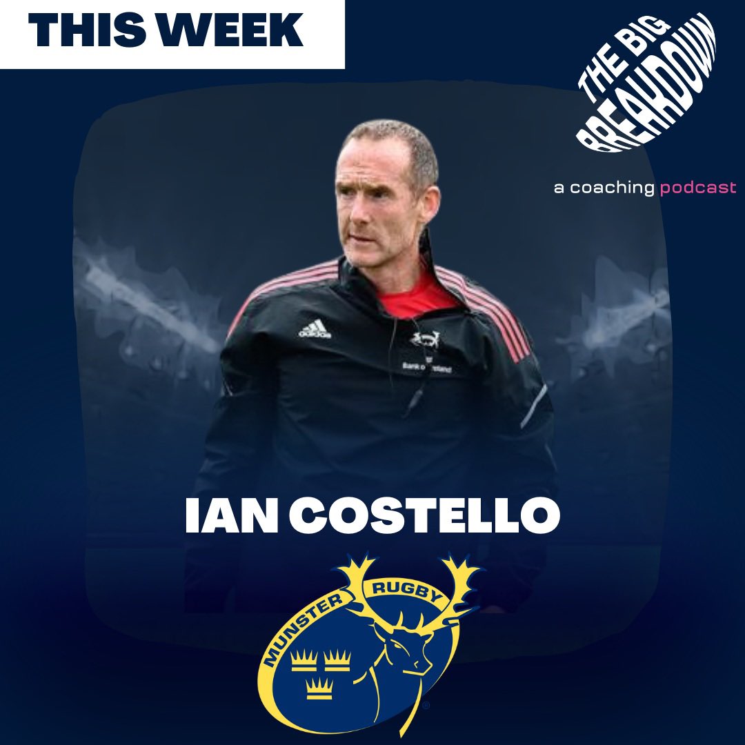 This Week… 

We are joined by <a href="/IanCostello1/">Ian Costello</a> 

Ian joins to discuss how <a href="/Munsterrugby/">Munster Rugby</a> look to develop technical, tactical, physical and psycho-social skills within their pathway! 

Stay tuned for 9am Wednesday 👀👀

#talentdevelopment #pathway