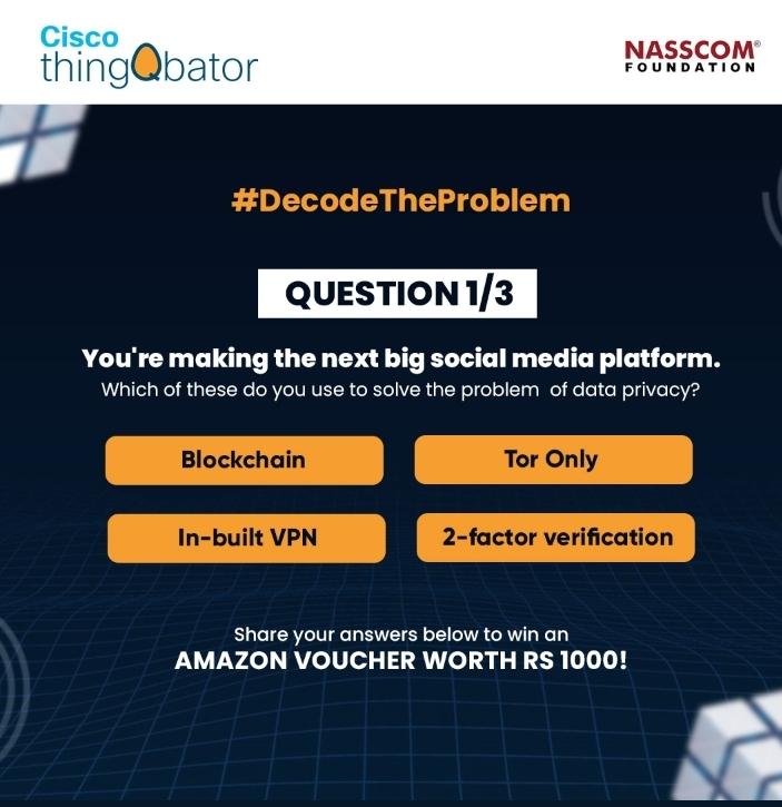 V04838920's tweet image. 2-factor verification 

#thingQbator #Cisco_in #DecodeTheProblem  #NASSCOMFoundation #aicourses #artificialintelligence #aicontest
