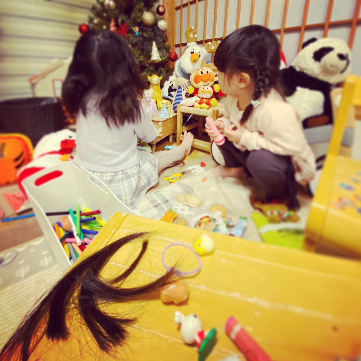 yopi58's tweet photo. 速報。毛束が…。
#おちび2号
#静かに遊んでると油断した母 https://t.co/Saq9grcyn1