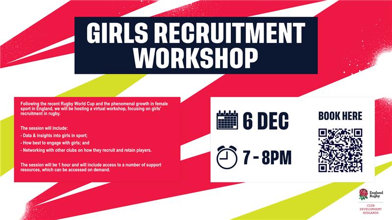 🚨LAST CHANCE - EVENT TOMORROW🚨

📢Virtual workshop📢 

💻Recruiting Girls in Rugby
🗓️ 6th December 2022
⏰ 7-8pm
🔗 us06web.zoom.us/meeting/regist…

#PlayTogetherStayTogether #ThisGirlCan #AllianzInnerWarrior