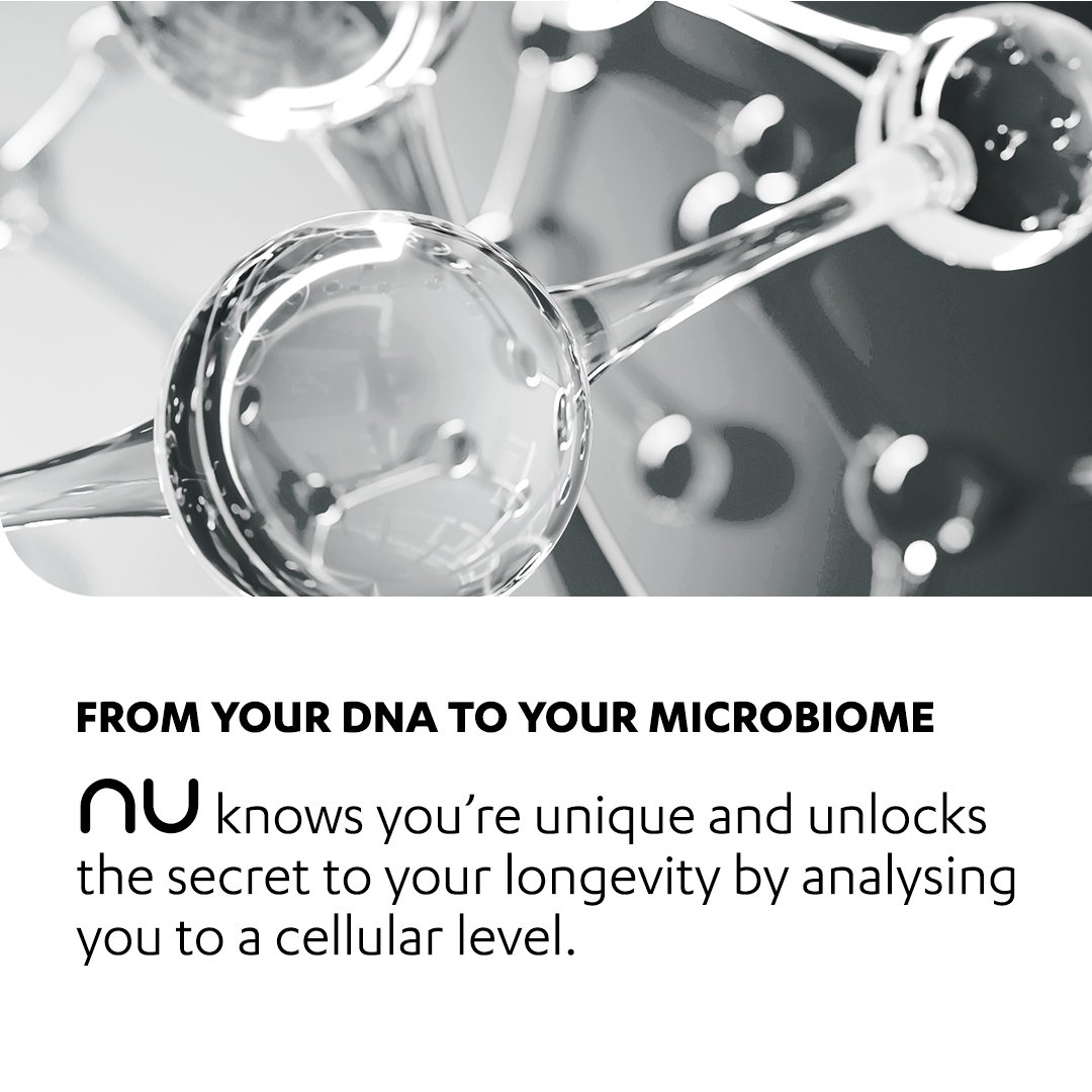 LongLiveNu's tweet photo. NU you from the inside out. - What is the secret to your longevity? NU answers this by using its pioneering process to understand your biological make-up and create a longevity solution tailor-made to you. https://t.co/BTLgrUyANg