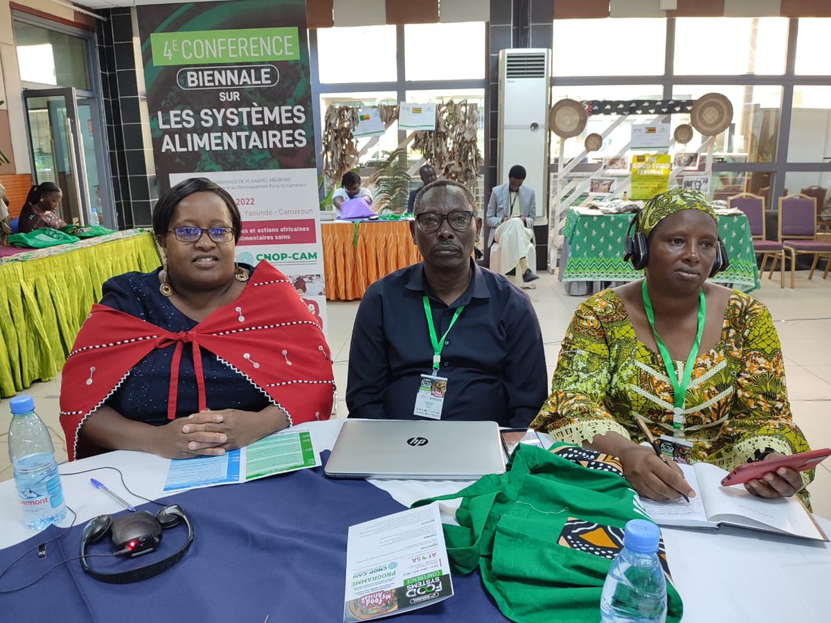 <a href="/RccdnRwanda/">Rwanda Climate Change and Development Network</a> Coordinator and colleagues from Cameroon &amp; Kenya attending "Food Systems Conference" organized by the <a href="/Afsafrica/">AFSA</a> in Yaoundé, Cameroon with the aim of Mobilizing African Policy &amp; Action for Healthy Food Systems <a href="/trocaire/">trócaire</a> <a href="/NPA_Rwanda/">Norwegian People's Aid Rwanda</a> <a href="/USAIDRwanda/">USAID Rwanda</a> <a href="/SwedeninRW/">Sweden in Rwanda</a> <a href="/FAORwanda/">FAO in Rwanda</a>