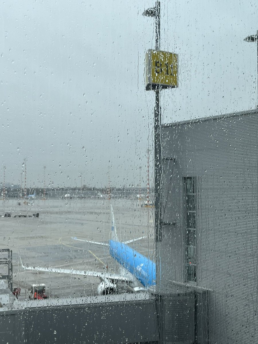 On the way with @KLM from one to another rainy place