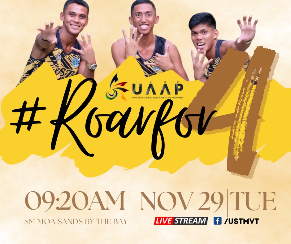 thelastwhistler's tweet photo. 4PEAT? MAKE IT HAPPEN TIGERS! ππ― #GoUSTe #UAAPSeason85 #RoarFor4 https://t.co/ZagwsgJufs