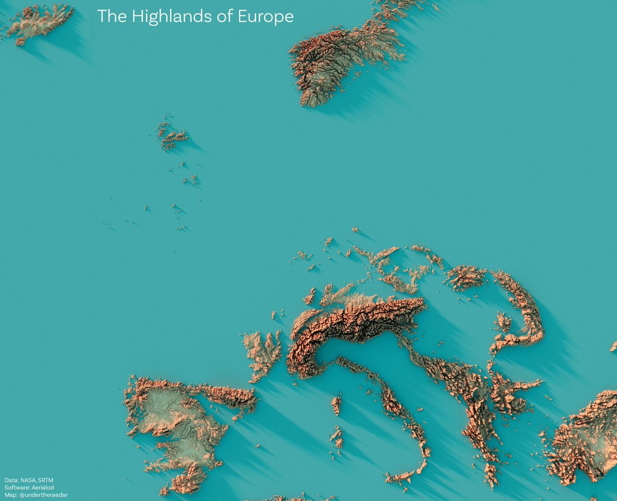 ⛰ La elevación de Europa.

Un mapa para entender la particularidad de España y contextualizar su (des)conexión ferroviaria.