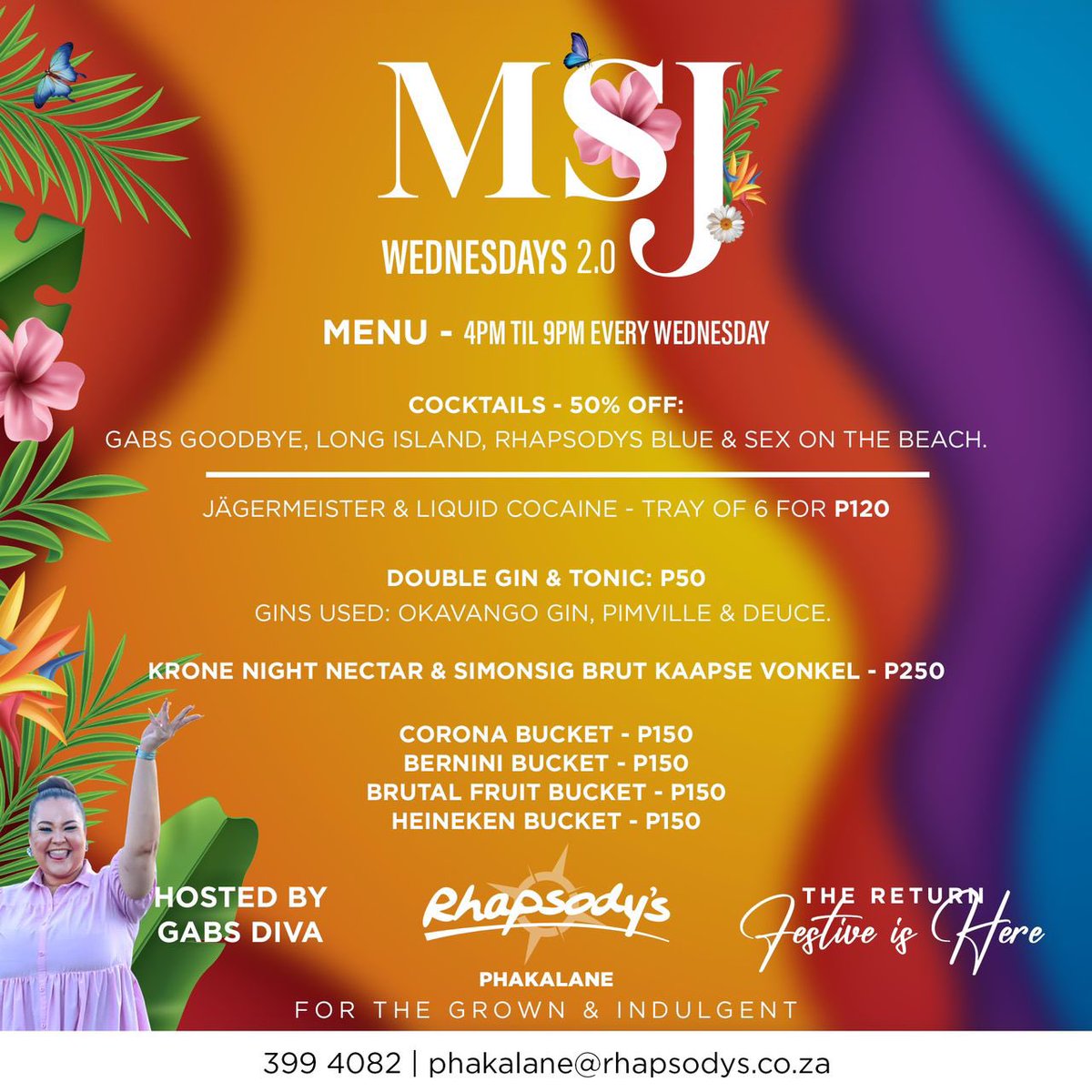 Officially kickstarting December this Wednesday at Rhapsody’s Phakalane 🙌🏽