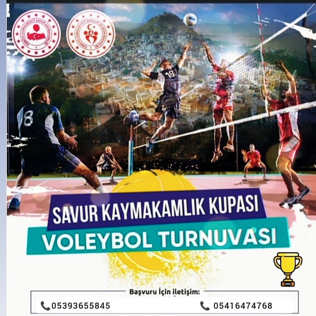 Savur Kaymakamlığı (@svrkaymakamligi) on Twitter photo Takımını Kur Şampiyon Ol ! 
🏐Turnuva için kayıtlarımız başlamıştır. 
🏆SAVUR KAYMAKAMLIK KUPASI 🏆
Savur Kaymakamlığı tarafından başlatılan Gençlik ve Spor İlçe Müdürlüğü tarafından koordine edilen Voleybol Turnuvası Kayıtları başlamıştır Takımını Kur Şampiyon Ol ! 
🏐Turnuva için kayıtlarımız başlamıştır. 
🏆SAVUR KAYMAKAMLIK KUPASI 🏆
Savur Kaymakamlığı tarafından başlatılan Gençlik ve Spor İlçe Müdürlüğü tarafından koordine edilen Voleybol Turnuvası Kayıtları başlamıştır
