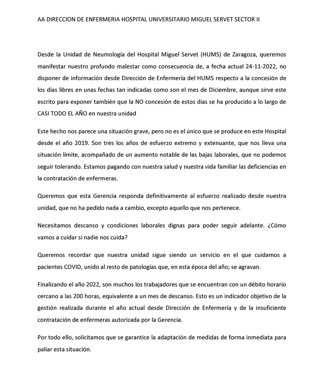 adri96zgz's tweet photo. Denunciamos las enfermeras del Servet de Zaragoza esta situación.
AYUDARNOS A DIFUNDIRLO
@magdale94937639 @EnfermeraSas @Eduardo58455657 @CarmenJimenoga1 @SoydeZaragoza @Soniatwin72 @CarmenTwin72 @dani_zierzo @ferrer1043 @nonune81 @longcovidaragon @heraldoes @e_pamplona https://t.co/Wp5Mlsa0b6