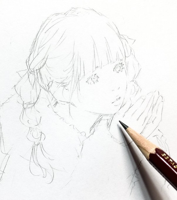 「mechanical pencil parted lips」 illustration images(Latest)