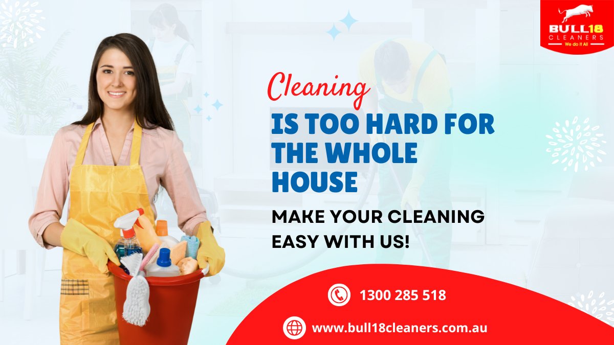 ✔️Cleaning is too hard for the whole house,
Make your cleaning easy with us!

Visit us -
🔗 bull18cleaners.com.au/house-cleaning/

Call us -
📞 1300285518

#cleaningservice #tilescleaning #house #carpetcleaning #professionals