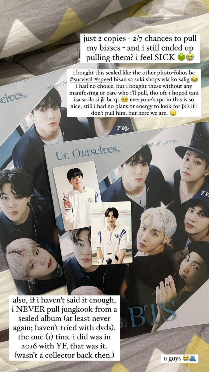 bnmpacific's tweet photo. i don’t post my direct wvs orders here but THIS i have to 🥹 it was ✨ an experience ✨ opening these 🫠 pics from stories backstory in second sc lolz

🏷️ bts us ourselves we photofolio folio jk jungkook jimin jikook pc rpc photocard for exposure charez https://t.co/l0zXqHPTQ2