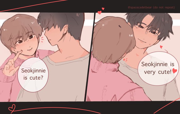 #namjin seokjinnie /is/ very cute❣️🐹🐨 