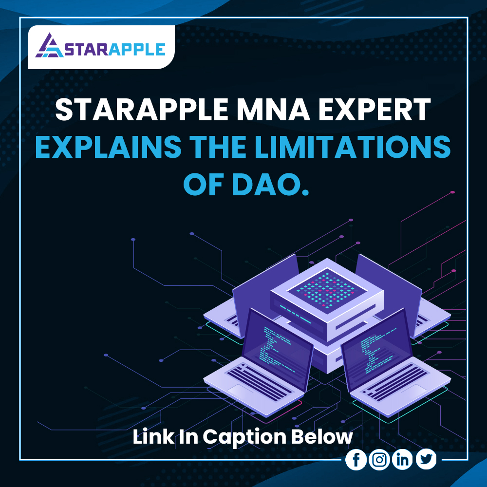 StarappleM's tweet photo. Here's us explaining the limitations of DAO. Read to know more-https://t.co/9o8iD5dtK2

#DAO
#Decentralization 
#mnawallet
#mnatoken
#MNA
#riseoftechnology
#blockchaindevelopment
#developmenttechnology
#tokenpresale
#starapplelabs
#starapple
#starapplemna https://t.co/zp0da3xjm9