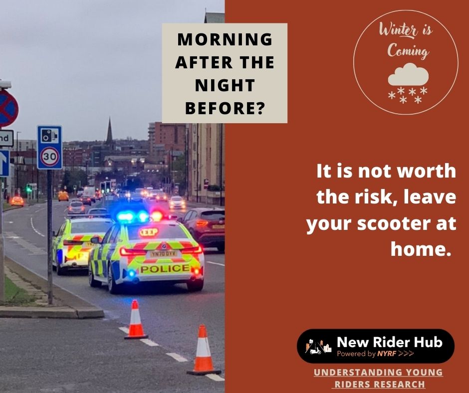 Had a few with your mates? 👀 

While you may feel fine, it takes a lot longer than most people think for alcohol to pass through the body!

It is not worth the risk, leave your scooter at home!