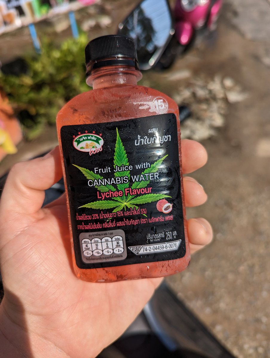 TheCryptoFoodie's tweet image. #Thailand #weed #uniquefoods
Thailand selling cannabis infused water at 7/11 now 🤔.