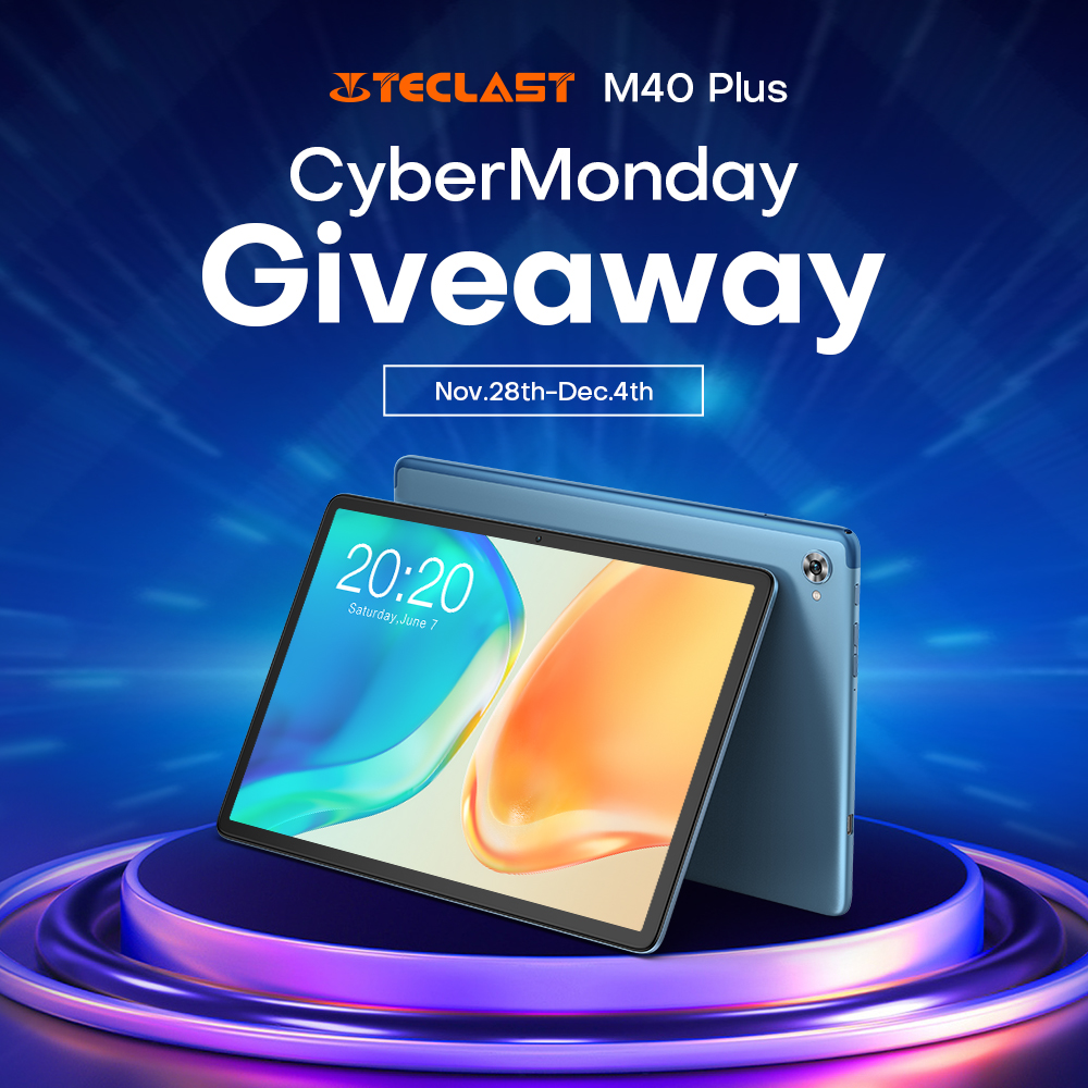 TeclastOfficial's tweet photo. The fun doesn’t stop! Teclast #CyberMonday #giveaway alerts! 🥳
🏆Enter to Win: https://t.co/ZJL8yRoXYC
👉Tag more friends with the hashtag #TeclastCyberMonday
We will select the luckiest winner to offer a 10.1-inch tablet #M40Plus on Dec. 5th.😉 https://t.co/iHKENqBkvi