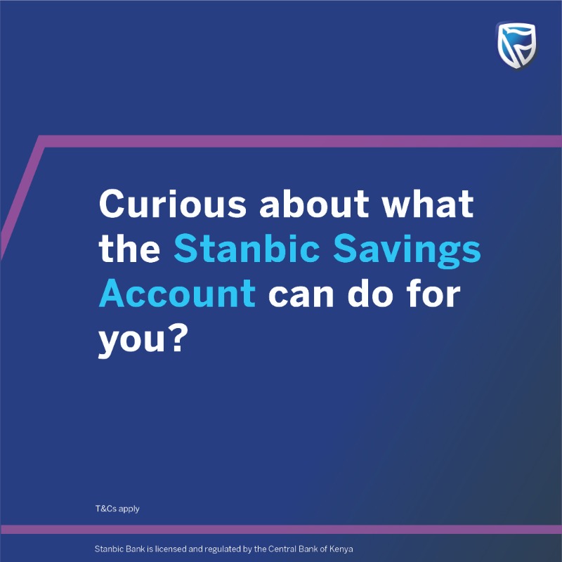 StanbicKE's tweet photo. Looking to grow your savings? Wacha tukuchanue! SMS ‘SAVINGS’ to 22208 and enjoy up to 8% p.a. interest on savings! #UndoubtedlyItCanBe