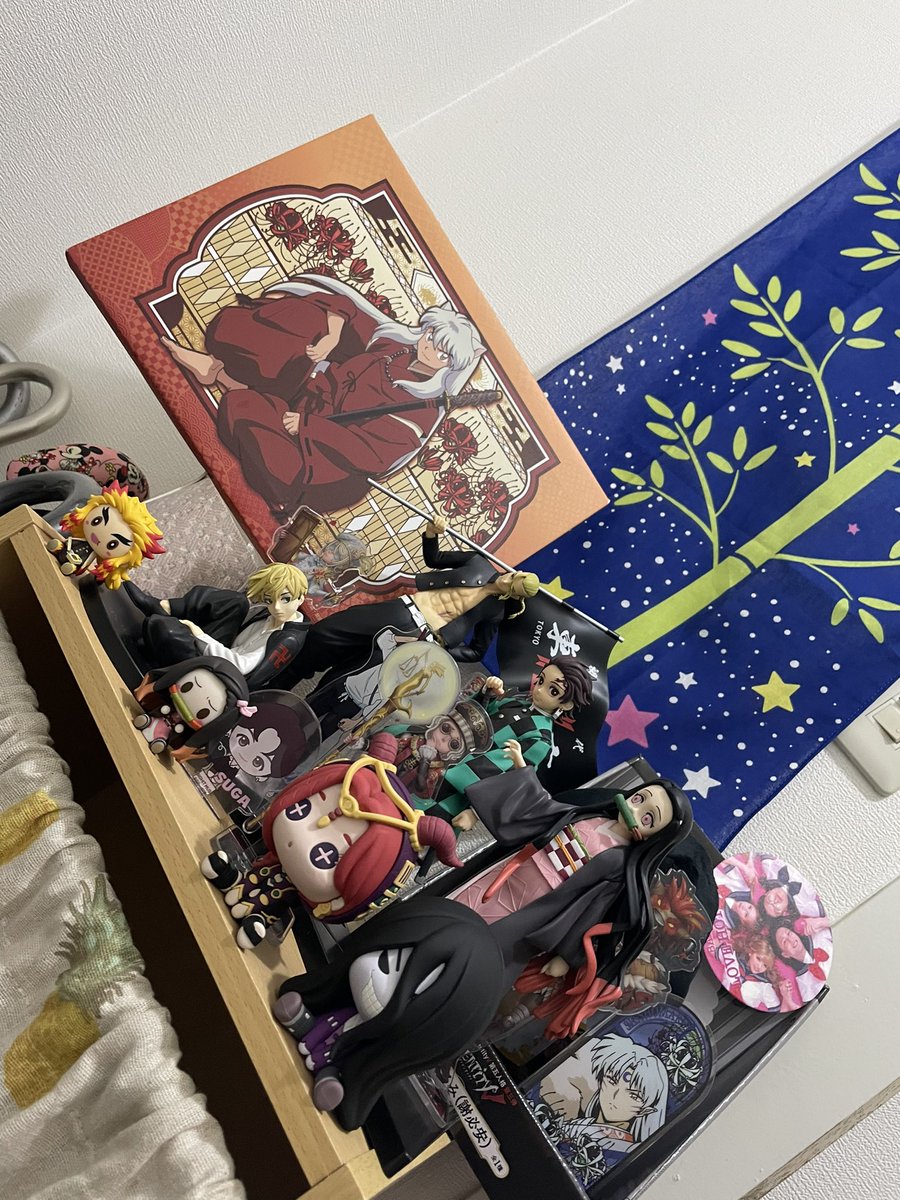 renaboxoxo's tweet photo. 一生懸命コレクションを並べて見たがフィギュアの棚が欲しい😭😭 https://t.co/3hkjJTq8V5