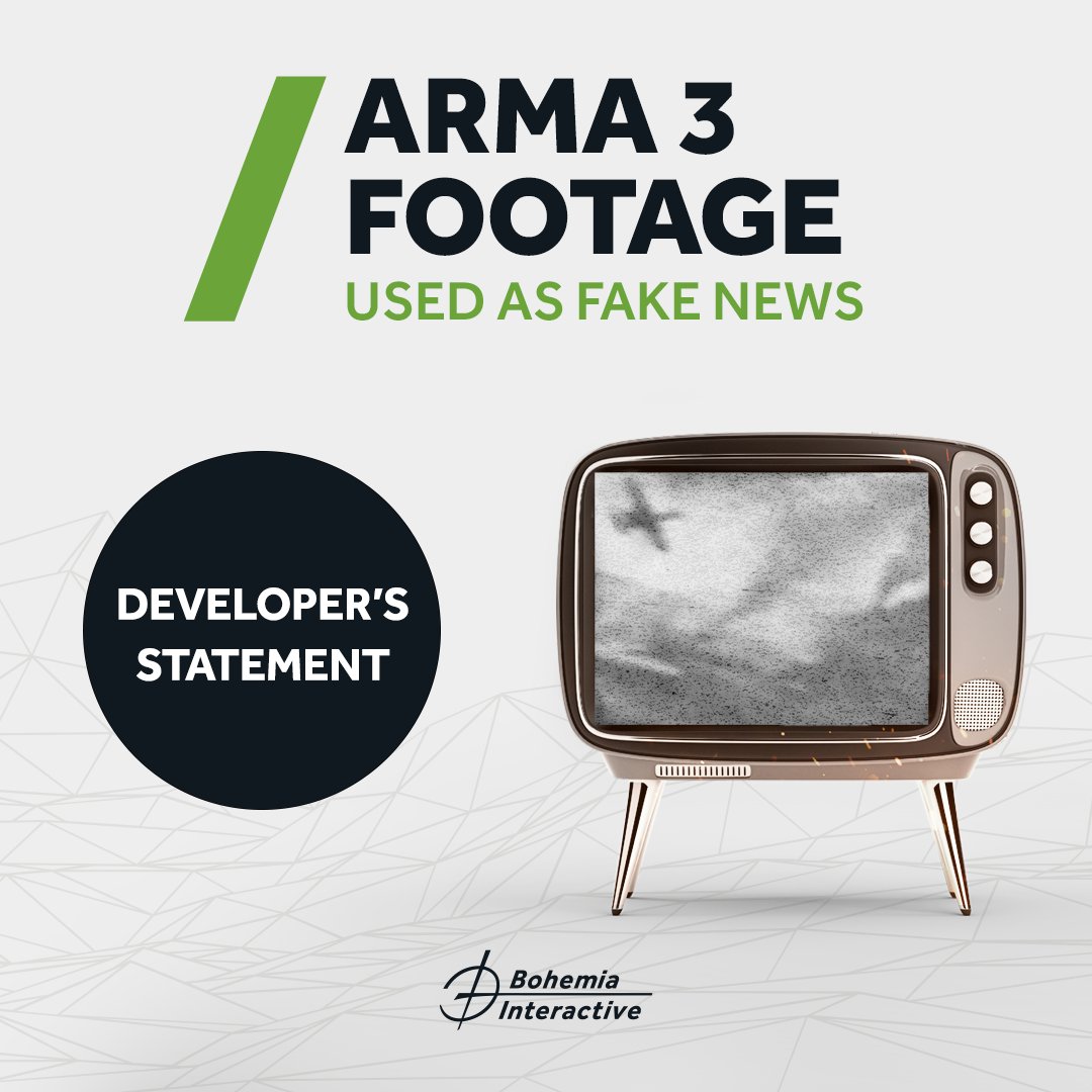 ArmaPlatform's tweet photo. 📻 Dear community,

We are fully aware that fake videos made from #Arma3 title are appearing on the internet, pretending to be original videos from various armed conflicts.

Here you can read our official statement 👇

https://t.co/nA8bbuePJv https://t.co/ZZFmw9ckL5