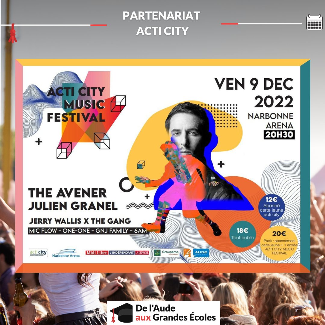 dtge_aude's tweet photo. Notre partenaire @acti_city organise un festival le vendredi 9 décembre 2022 à l'Arena de Narbonne. 
Au cours de ce festival aura également lieu la remise du prix Acti Citoyen que nous avons remporté ! 🏆

➡️ https://t.co/P3AkFmq0OQ
➡️ https://t.co/xRGSBDt7Ph https://t.co/X7tFIWH17A