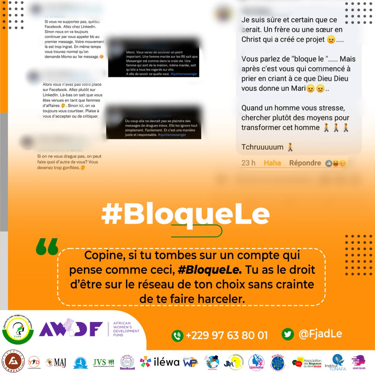 YouthInitiativ6's tweet photo. #Days3
Akoba!!
Ma sœur si tu tombes sur un compte qui pense comme ceci, #BloqueLe.
Ces messages sont le fondement de notre campagne, il n'est pas admissible que l'existence mâle sur les RS soit uniquement pour s'acharner contre les filles sous le prétexte de la drague. #BloqueLe https://t.co/qaPRRXfG9A