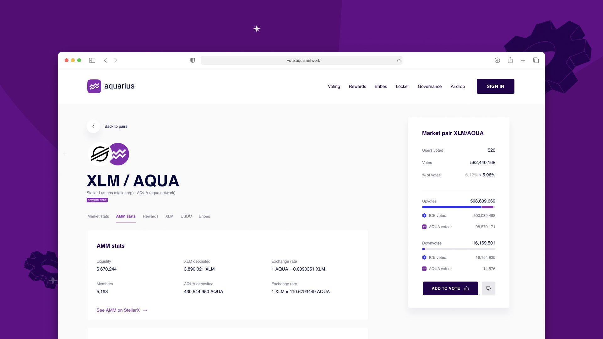 Aquarius (AQUA) on Twitter "AMM stats have landed in our insights section 📊 You can now view