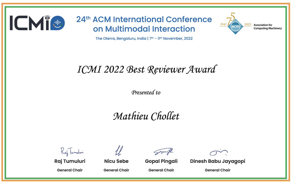 What a nice surprise to receive on a Monday: I have received a "Best Reviewer Award" for ICMI 2022, one of my favourite conferences! Very honoured, especially for a task that often gets unrecognized. #ICMI2022