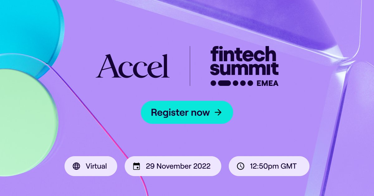 What's in store for Web3 & European #fintech M&A? Join the virtual audience at our Fintech Summit EMEA tomorrow & hear what @AltFiNews, @billcom, @blocks, @blockchain, @chainalysis, @Checkout,@ledger, @Shopify, @ToastTab @qatalystgroup & @Visa have to say! accel.com/noteworthy/unv…
