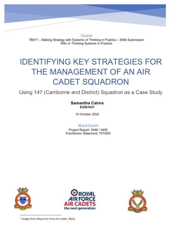 SamOUStudies's tweet image. I could not be happier to receive a distinction for my first Master’s module. I don’t think I received a single one with my BA 😅

I think it’s helped merging my @aircadets work into my Open University work. I can see the impact of my studies straight away.