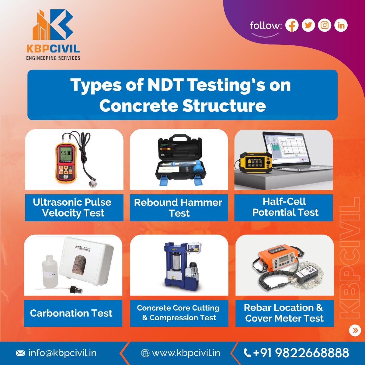 kbpcivil's tweet photo. Know more about the NDT Testing &amp; its benefits for your building/ structures 

#civilengineer https://t.co/CSKMOp2vzj