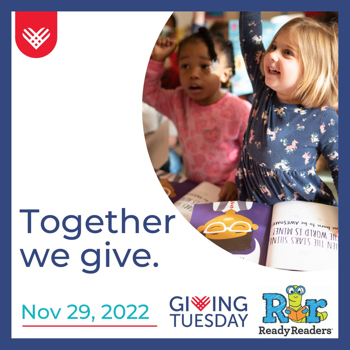 Raise your hand if you’re ready for #GivingTuesday tomorrow?!

When you give to Ready Readers, you help open a world of possibilities for a young child through books and literacy.

readyreaders.org/donate

#KidsWhoReadSucceed #ReadyReadersStl #earlyliteracymatters