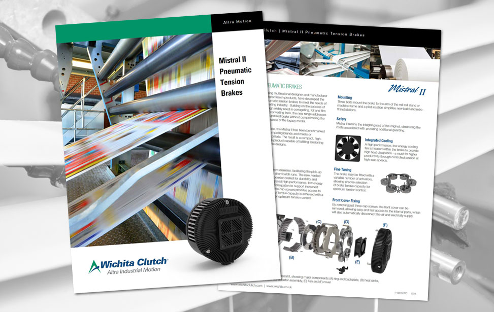 WichitaClutch's tweet image. As a leading international designer and manufacturer of cutting-edge #PowerTransmissionEquipment, we developed The Mistral II line of #PneumaticTensionBrakes to meet the needs of the global #PaperConverting industry.

Tap to see our brochure: pulse.ly/pg8zd616m3