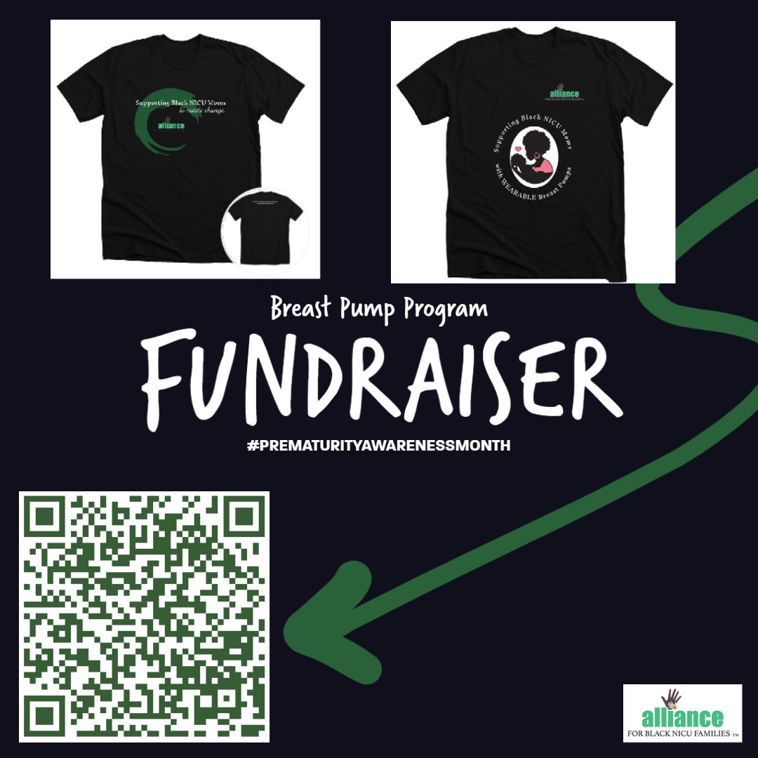 FUNDRAISER:  How can you support Black moms in the NICU?  By purchasing a t-shirt you are helping the Alliance for Black NICU Families provide a wearable breast pump for mothers in the NICU.  Thank you for your support!
- bonfire.com/store/alliance…