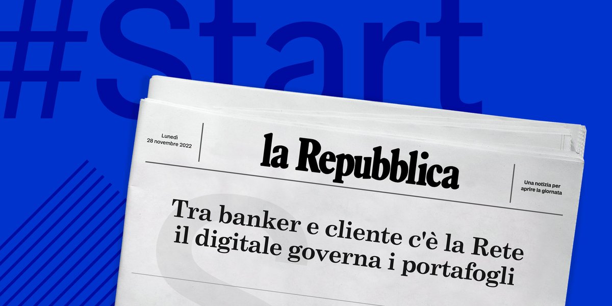 Il wealth management, secondo la ricerca di Deloitte, si digitalizza e governa i portafogli, ma i clienti chiedono una relazione fisica. La pandemia ha influito nella relazione tra cliente, banca e consulente. Ne scrive oggi Affari &amp; Finanza di Repubblica #Start #28novembre