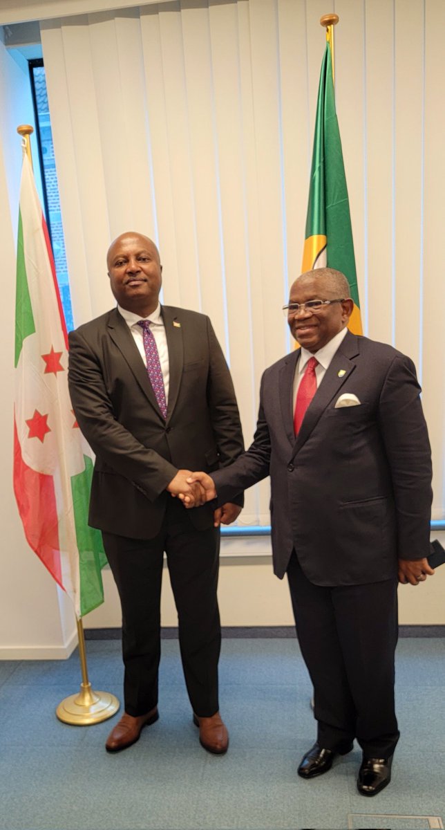 AShingiro's tweet photo. On the sidelines of the 115th session of the Council of Ministers of the Organization of African, Caribbean & Pacific States #OEACP @PressACP in #Brussels #Belgium, I met H.E Georges R.P #Chikoti, Secretary General of the #OACPS to discuss national, regional & global issues https://t.co/G7gHBQv6Sb