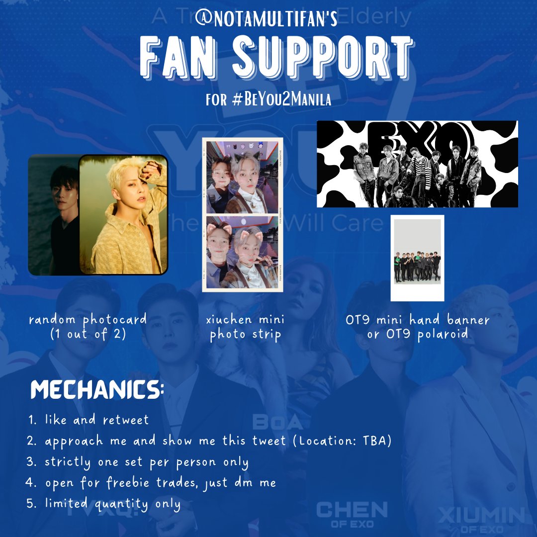 notamultifan's tweet photo. ✨GIVEAWAY FOR #BeYou2Manila✨

I will be giving these freebies on December 9. This is open for both team concert and team labas. Just follow the mechanics stated below. Other details will be posted under this tweet on d-day.

See you there! 💙

#BeYou2inManila https://t.co/etDmTdbN91