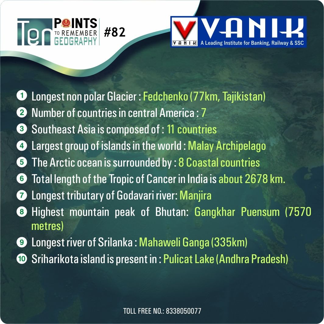 VanikEducation's tweet photo. 📌Ten Points To Remember #GEOGRAPHY
.
.
🧠Daily Interesting 10 points to Remember
📚General knowledge...Learn something New
👇We are Here to make you smart.
🔄Share with your friends.
#vanik #top10points #gk #Institute #gkknowledge #geographyknowledge #vanikinstitute https://t.co/zromLzVUIw