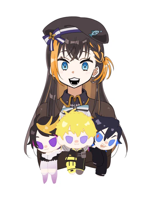 凸配信で人数が多かった時抱えてるみたいになってて可愛かったです #PetraArt 
