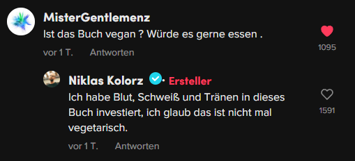 Und damit guten Start in die Woche.