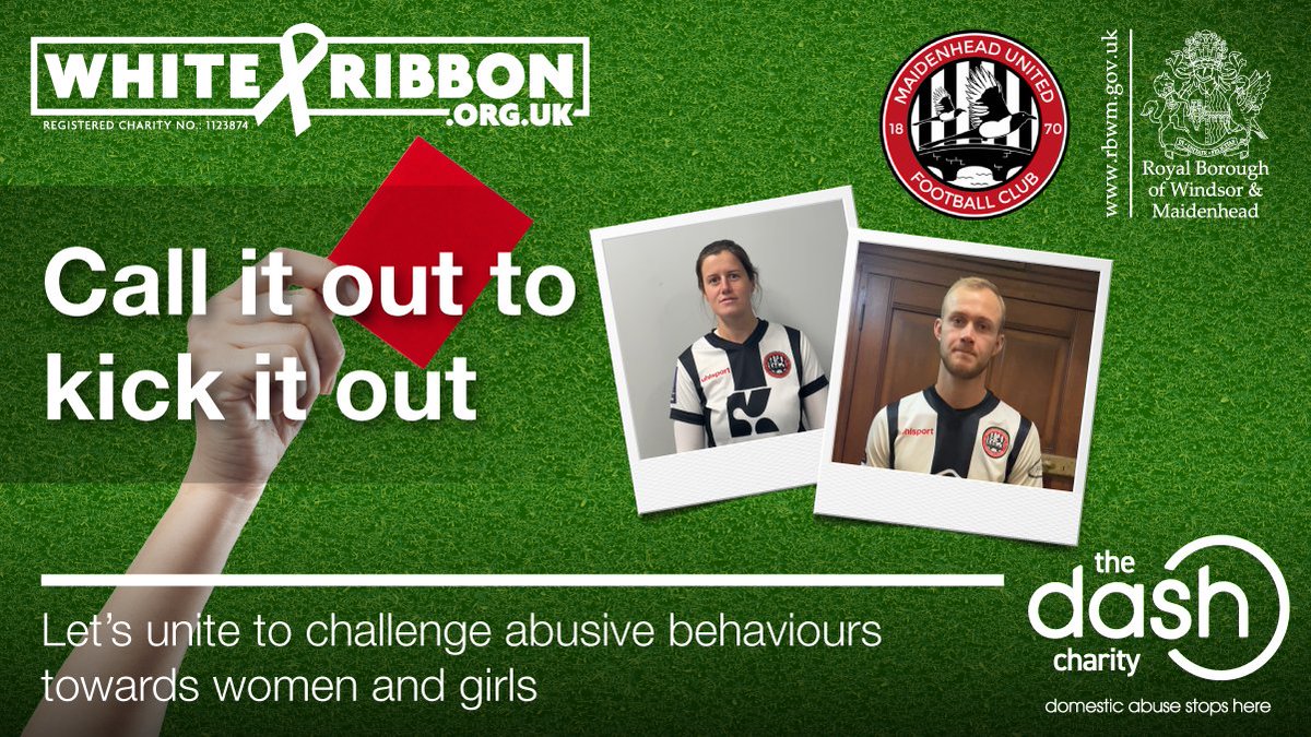 RT @RBWM: Together, as one team, let's call out abusive behaviours in our society towards women & girls, such as cat-calling & sexist comments. If we don’t, where does that lead? Make the #WhiteRibbon promise https://t.co/33XHBkzkct @WhiteRibbon_UK @TheDashCharity @MUFCYorkRoad #TheGoal