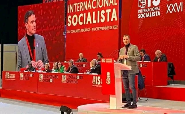 SWAYOCO's tweet photo. @Soc_Intl ADDS ITS VOICE ON RELEASE OF SWAYOCO PRESIDENT MABUYAKHULU AND COMRADE PHILANI 
The 26th Congress of Socialist International held in Madrid, Spain 25-27 November has added weight to the call for the release President Ncamiso Mabuyakhulu and Philani Sihlongonyane. https://t.co/h56lgP7uWq