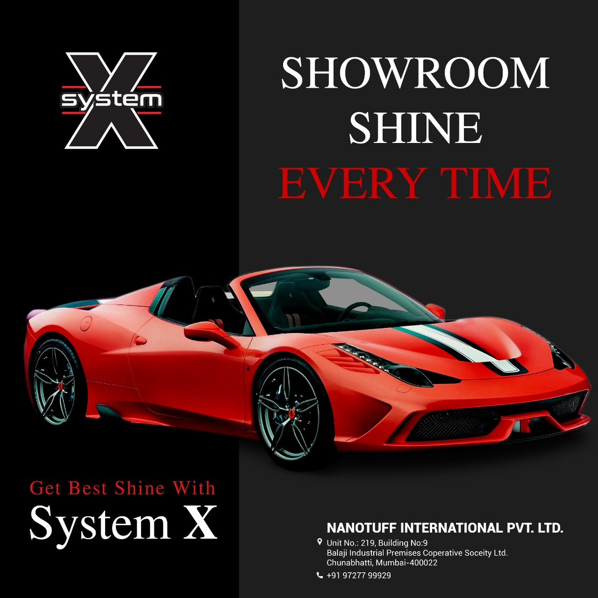 indiasystemx's tweet image. System X Ceramic Coating Give Showroom Shine Every Time.
💪 Best in Class Ceramic Coatings
🏣 One Stop Shop for Ceramic Coatings
💥 SGS &amp;amp; Boeing Certified
👉DM for Products &amp;amp; Franchise Opportunities
#SystemXMax #systemx #SystemXCeramicCoatings #MadeInUSA #ProfessionalCoating #car