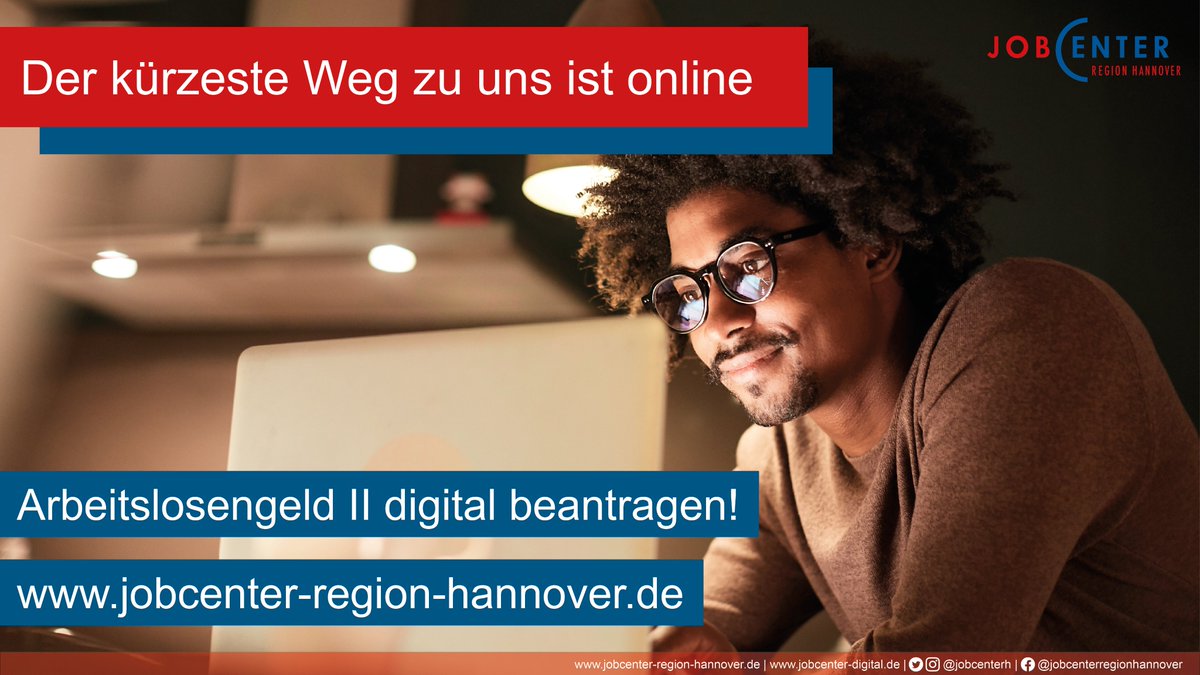 JobcenterH's tweet photo. 📅Ab 29. November 2022 kann ein Antrag auf Leistungen beim #Jobcenter Region #Hannover digital gestellt werden. 
Das spart Zeit &amp; Porto. Außerdem können keine Angaben vergessen werden. Ein vollständig ausgefüllter Antrag kann schneller bearbeitet werden.
▶️https://t.co/zdxefF3pJ8 https://t.co/1wy6raZKEu