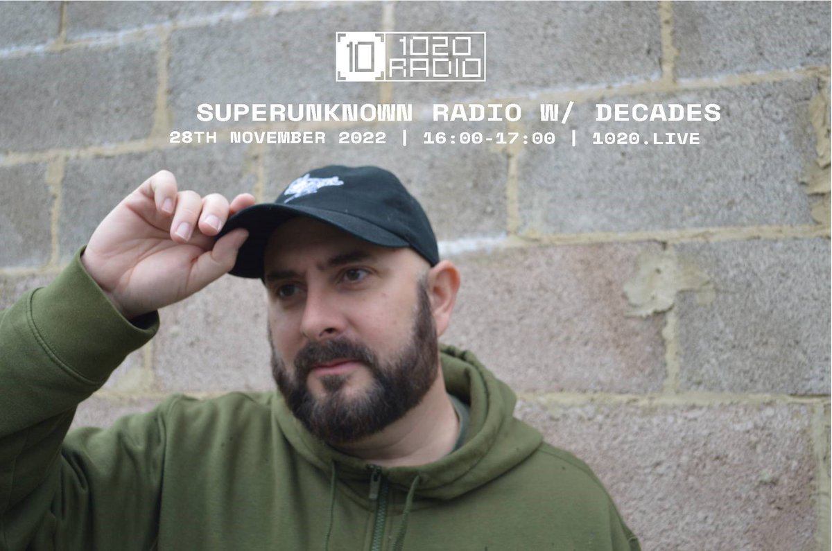 Decades (@decad_e) on Twitter photo Catch me for my debut #Superunknown #Radio #Show later on <a href="/1020_Radio/">1020 Radio</a> 4-5pm GMT Playing some out there tunes from across the galaxy ✨️ Catch me for my debut #Superunknown #Radio #Show later on <a href="/1020_Radio/">1020 Radio</a> 4-5pm GMT Playing some out there tunes from across the galaxy ✨️